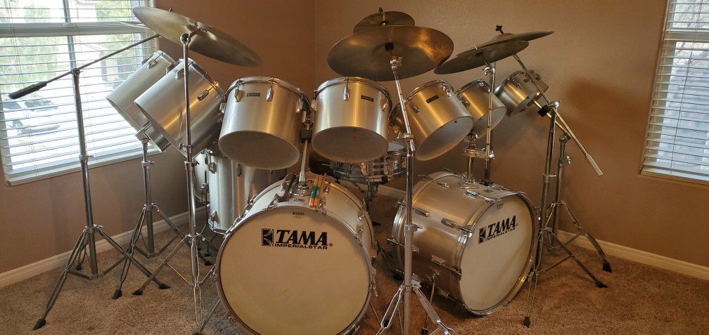 Drum Set With Carrying Cases