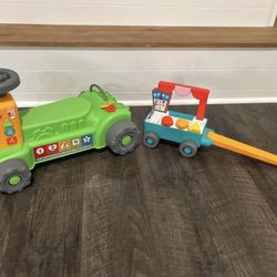 Fisher Price Farm to Market Tractor Ride On Learning Toy for Baby & Toddlers