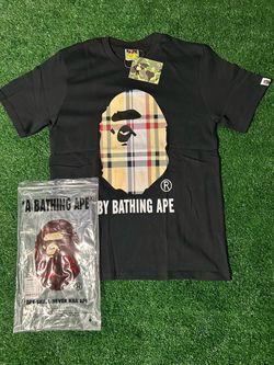 A Bathing Ape BAPE Plaid Ape Head T-Shirt large