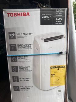 Toshiba Portable AC – 8,000 BTU – Only Used 1 Month