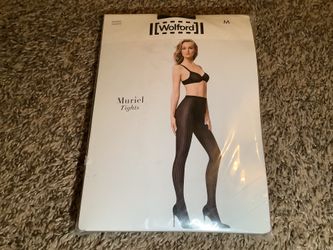 Wolford Muriel tights, vertical lines design, color black/white, size: M