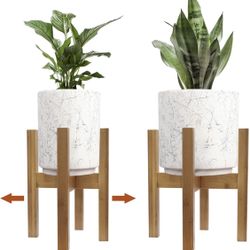 Plant Stand for Indoor Plants and outdoor，Adjustable Bamboo Plant Stand Indoor Plant Holder Rack for Living Room ,Fits 8- 12 Inch Pots - Floor, Corner