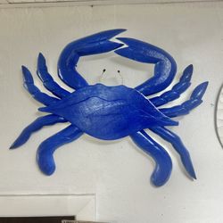 Large Solid Wood Crab 