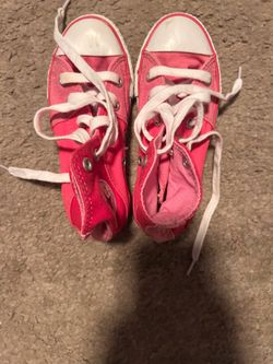 Pink and Red Kids Converse