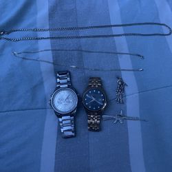 925 silver pendants and chains with gold plated citizens watch and other watch stainless steel