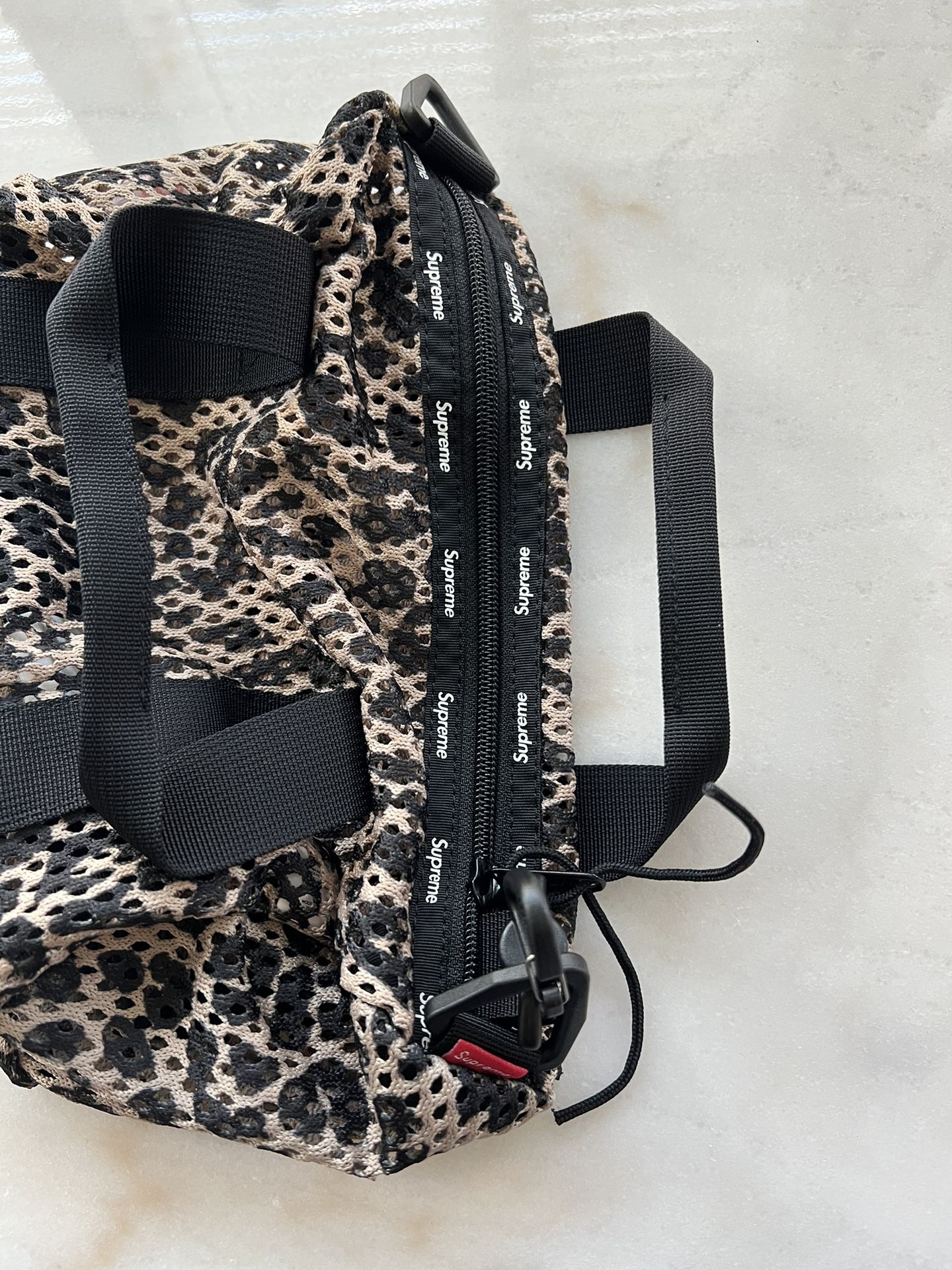 Supreme Mesh Mini Duffle Bag 'Leopard'