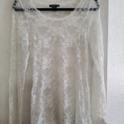 Bozzolo Brand Lace Floral Blouse Medium 