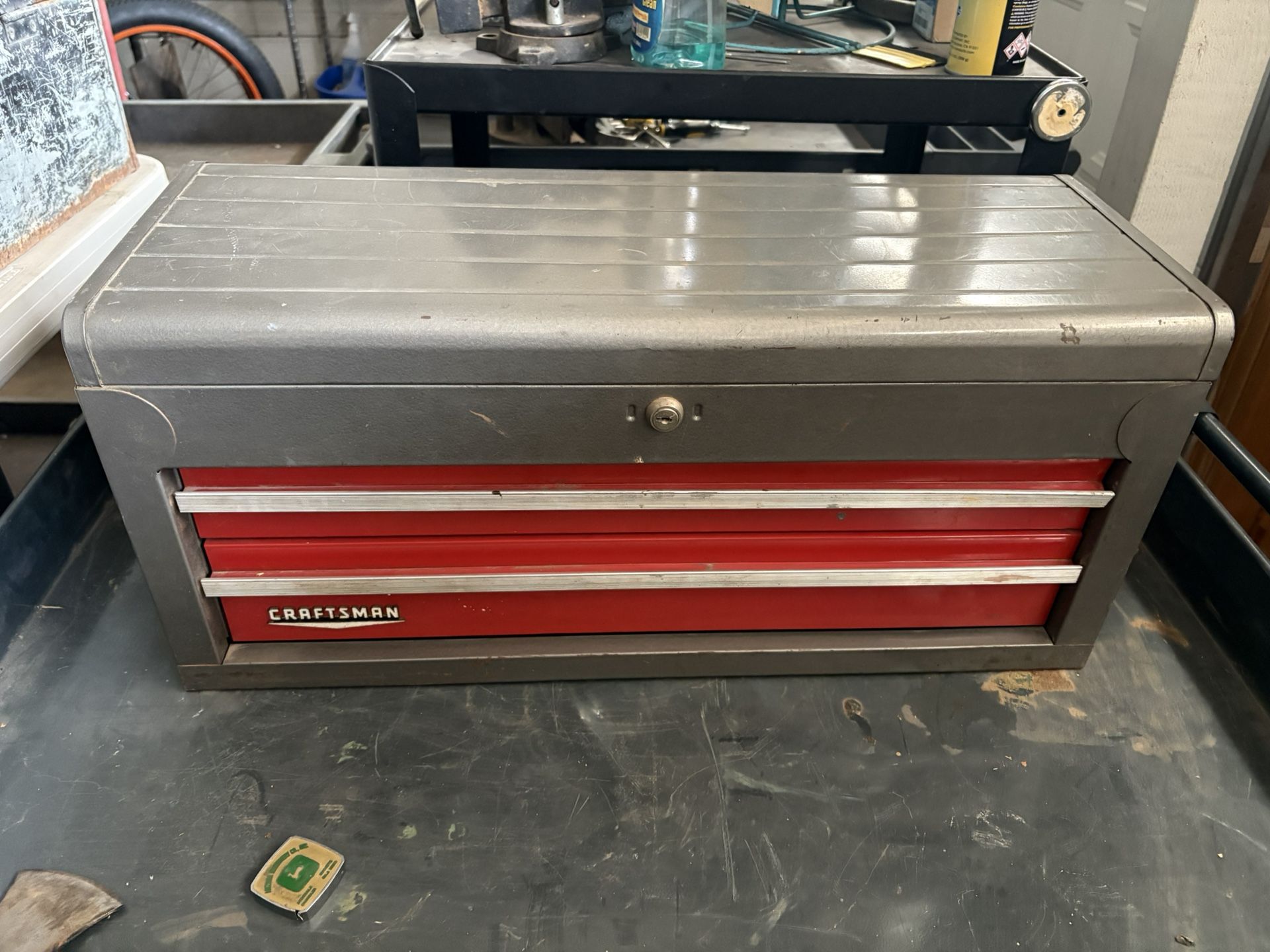 Vintage Craftsman Top Tool Box With Tray