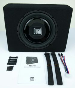 Dual Electronics TBX10A 10 inch Shallow High Performance Powered