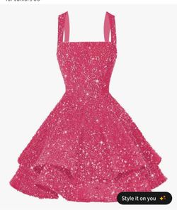 Pink Rosa Fuschia Dress Juniors Size 6