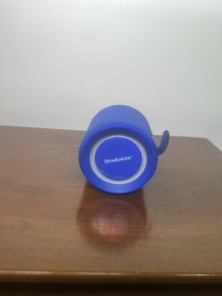 Brookstone AquaBeat Waterproof Bluetooth Speaker IPX6 LED Lights. Used in good condition with some cosmetic blemishes. These blemishes are in the form