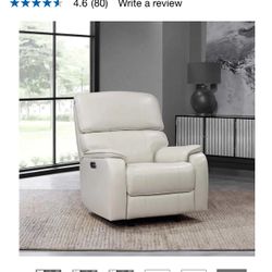 Barcalounger Leather Power Glider Recliner with Power Adjustable Headrest