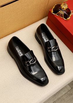 Ferragamo Men’s Leather Shoes With Box 2026 New