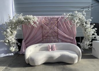 Wedding Quinceanera Centerpiece Background Flowers Backdrop floral & Wall Candleholder Party Decoration 