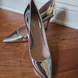 Kate Spade Silver Vivian Heels- size 7