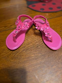Pink Flower Thong Sandals