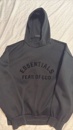 Black essentials hoodie L