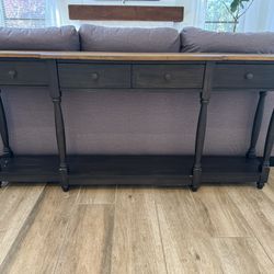 Solid Wood Console Table with Drawers  