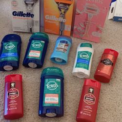 Take All for $20   3 boxes Gillette razor 3 Tom’s deodorant (1 74g & 2 79g) 3 old spice (89ml ea.) 1 suave deodorant 34g