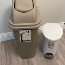 2 Trash Cans – Rubbermaid & Sterilite