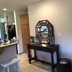 Entry Table-hand painted-Solid Wood