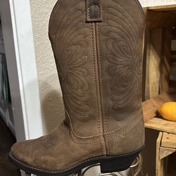 Brown cowboy boots