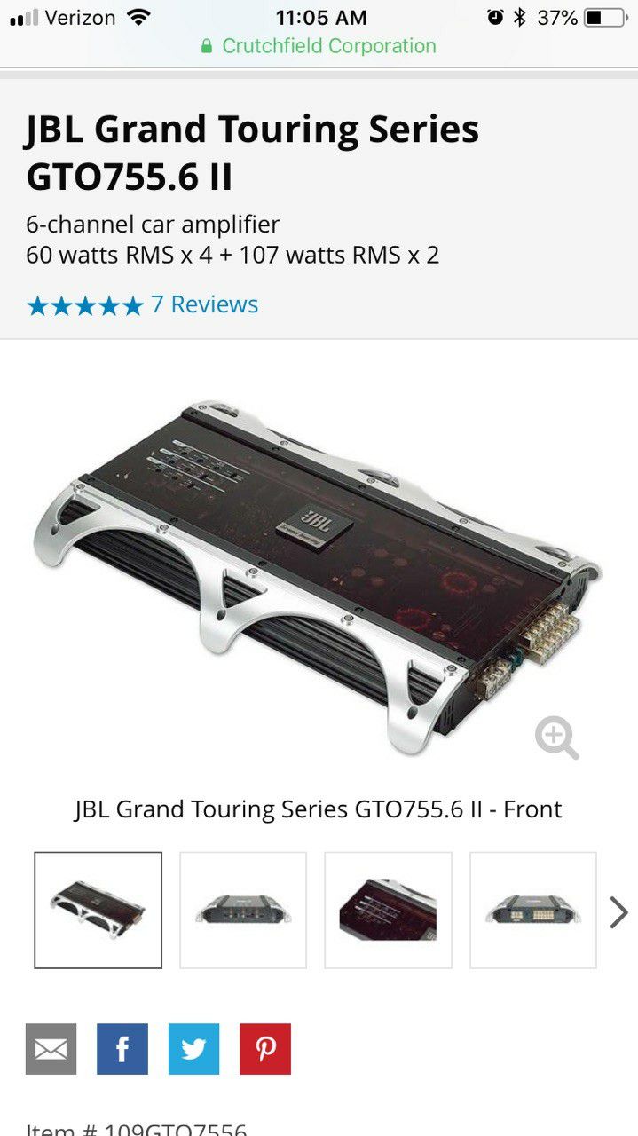 grand touring GTO 755.6 II amplifier built-in cross for Sale in Harrison, OH - OfferUp