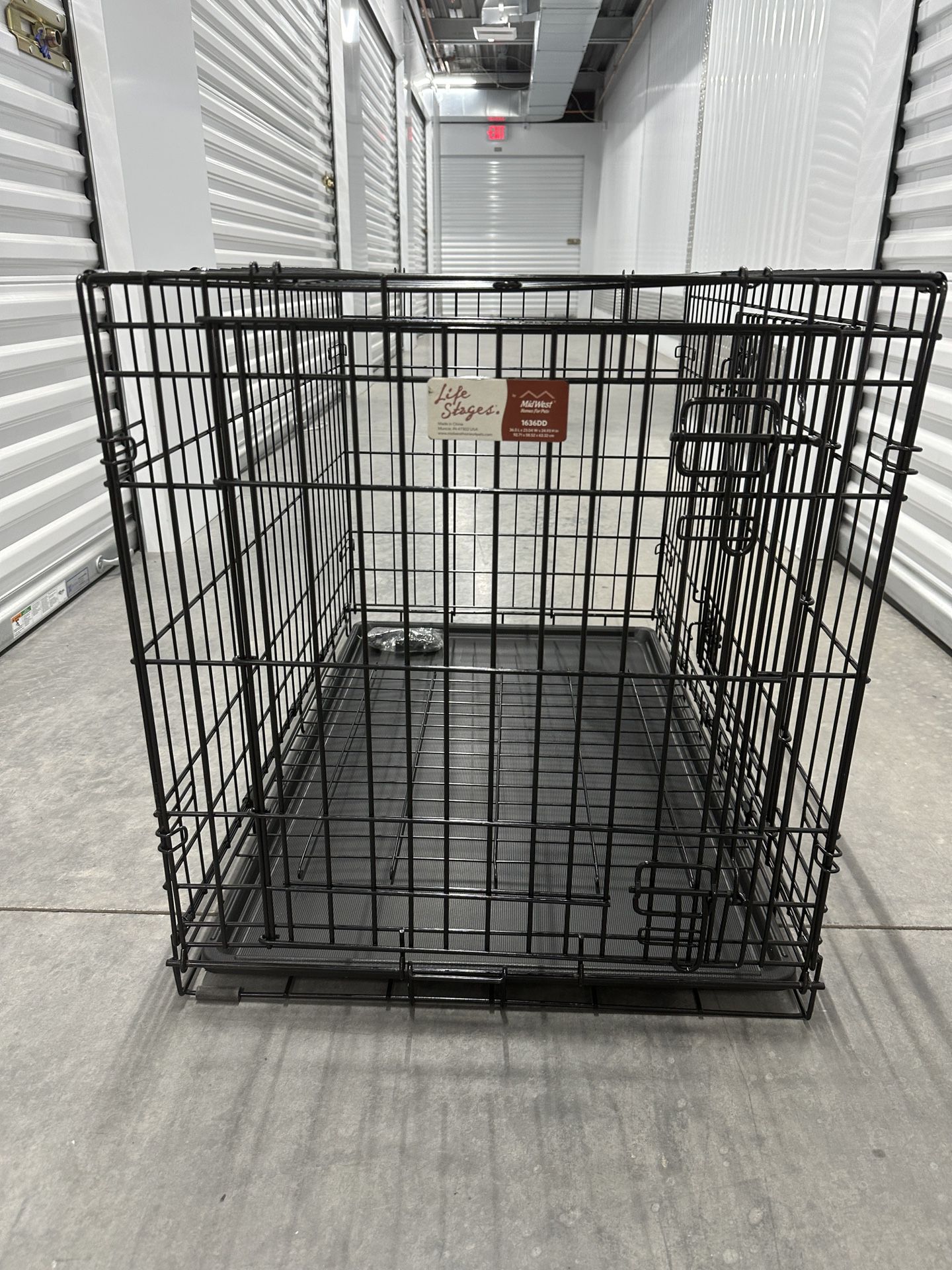 MidWest Life Stages Dog Pen 36" 2 Doors Foldable Collapsible Divider Leak Proof Pan