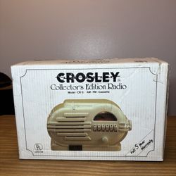 Crosley CR-3 Collector’s Edition Radio AM FM Cassette New Open Box w/ Manual