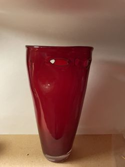 Red Vase 12 Inches 
