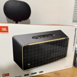 JBL Authentics 500 Bluetooth Speaker – Dolby Atmos, Alexa/Google, Retro Style