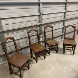4“Chauffeuse”  type chairs late 19th century from Brittany france 