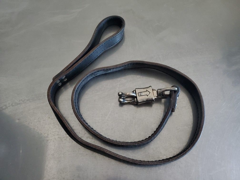 Leather Quick Release Heavy Duty Dog Leash 55"
