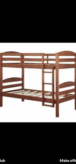 Bunk bed with mattress
