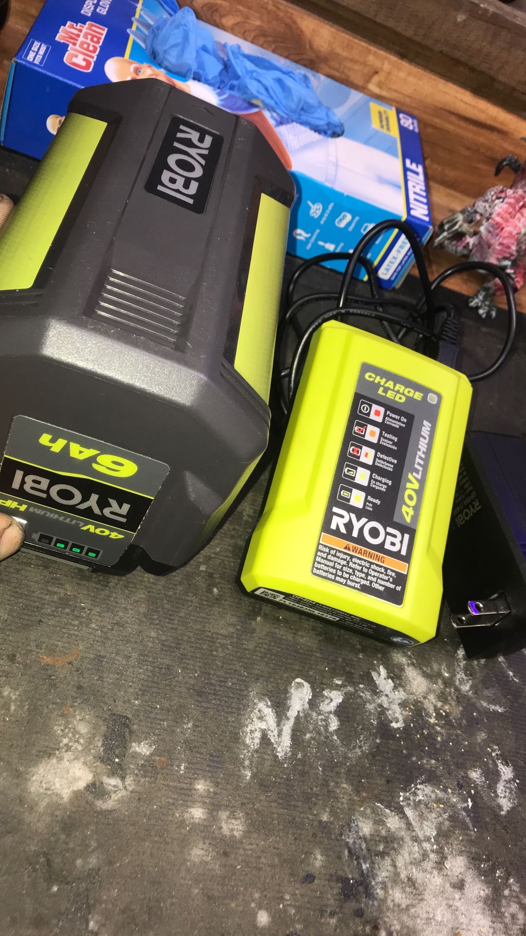 RYOBI 6Ah 40V Lithium HP Battery & Charger
