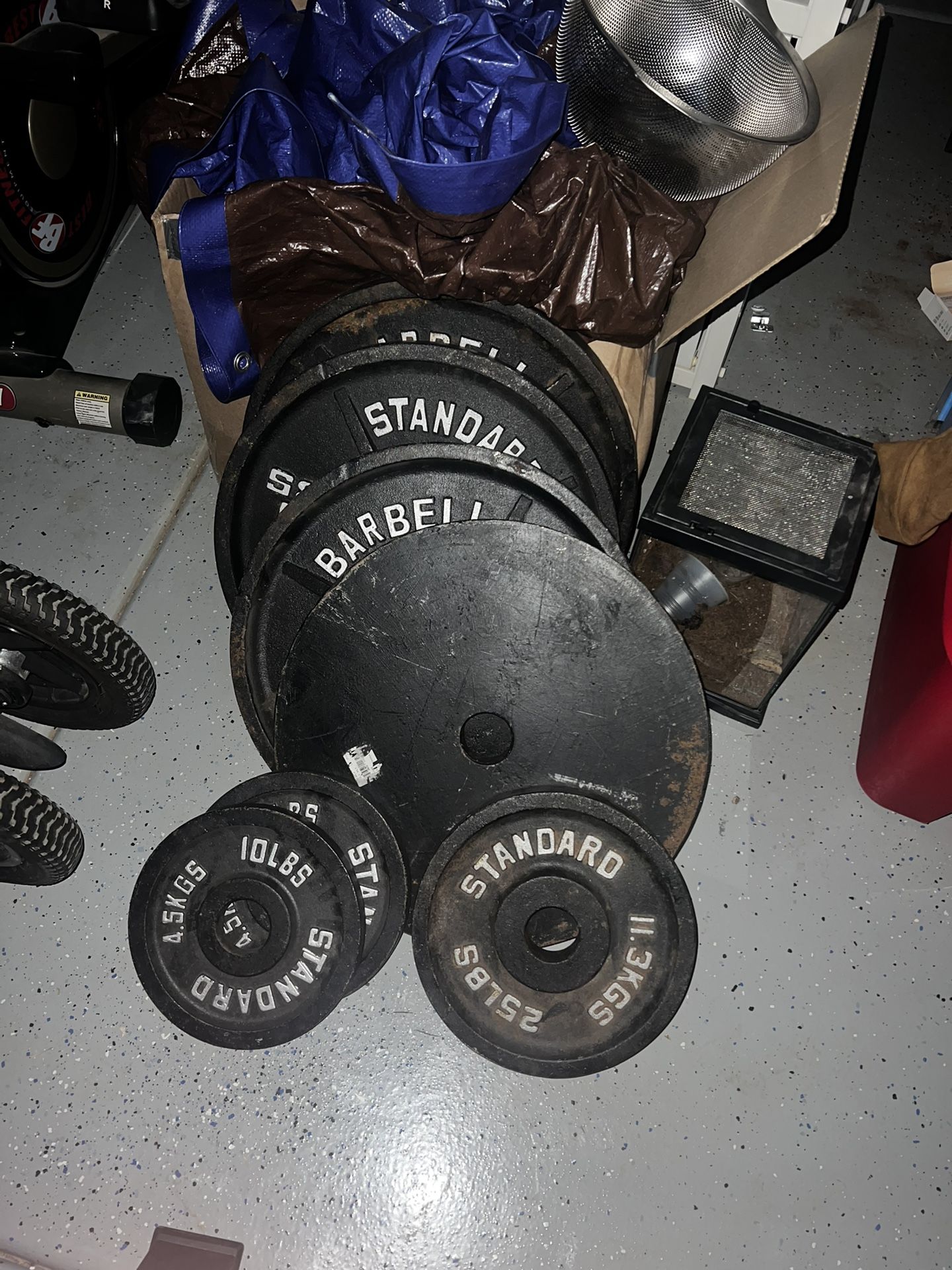 Weights + Olympic Bar 