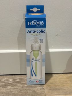 Dr. Brown's Anti-Colic Options+ Baby Bottle 8oz gender neutral clear / green