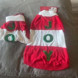2 Brand New Xmas Dog Sweater  Size large