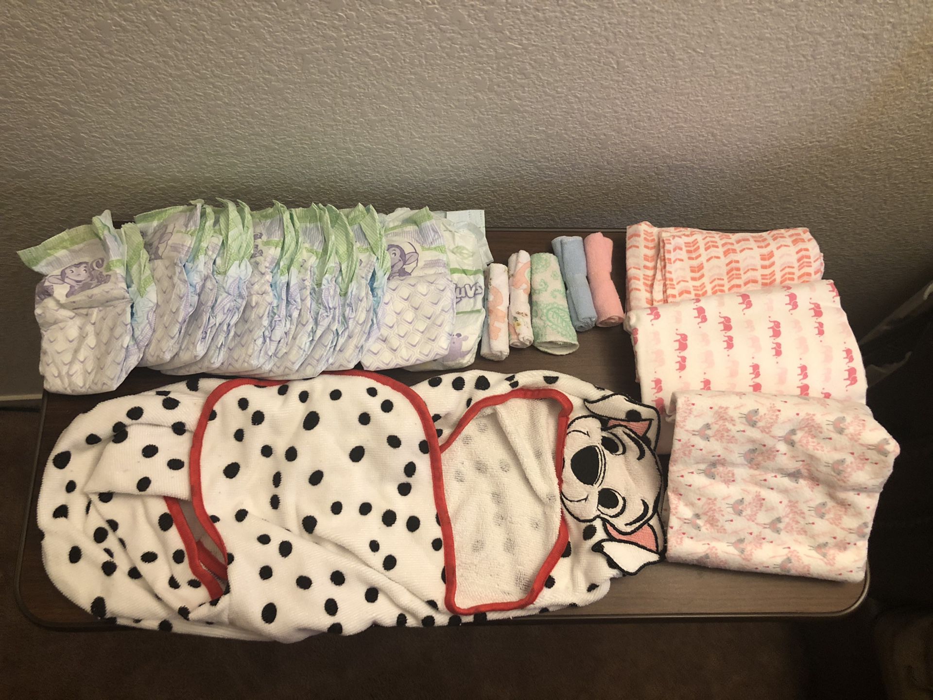 Baby girl infant and toddler clothes size preemie to 12 months and diapers size 1