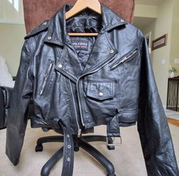 Vintage Wilson's leather half cut biker jacket