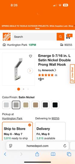 Amerock wall mounted hooks