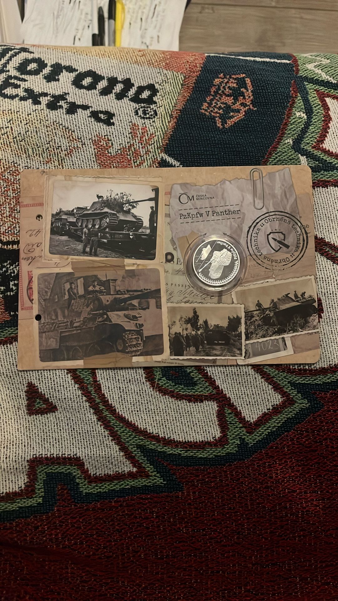 Czech Mint 2023 Armored Vehicles 8th Coin Of Series Panther Tank