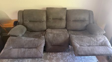 Double recliner couch