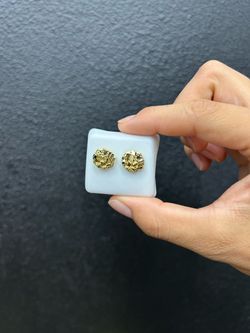 Free 12 mm Gold Plated Nugget Earrings (Check Description)