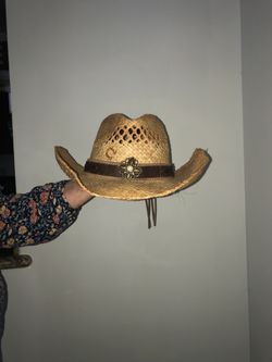 Custom Made Charlie Horse Straw Hat Size Large