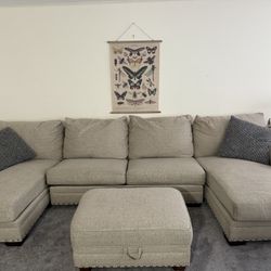 Beige Couch With Pullout Bed