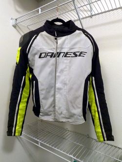 Dainese Textile Motorcycle Jacket - White, Black & Neon
