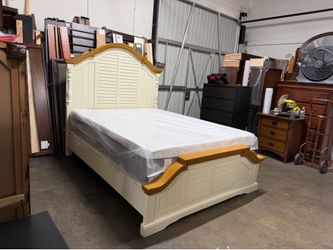 Queen bed frame and mattress $320