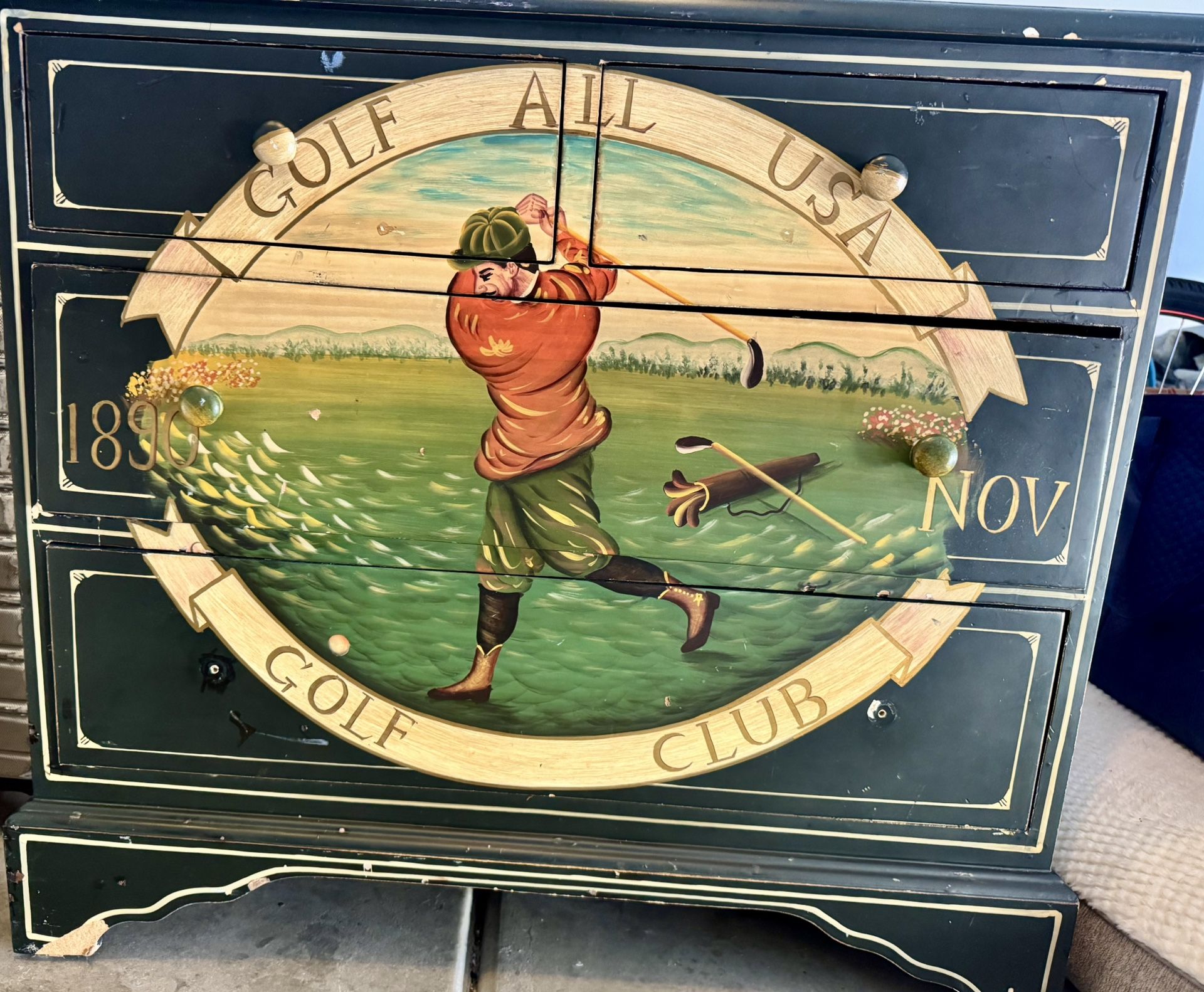 Old Golf Cabinet