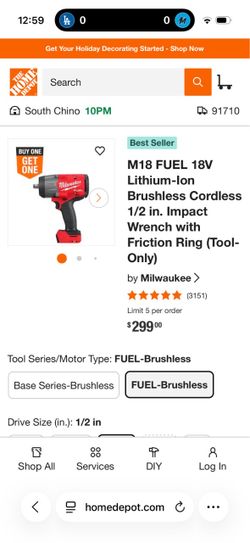 Milwaukee M18 FUEL 1/2 in. Impact Wrench
